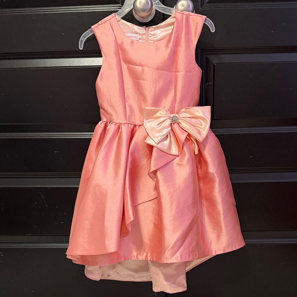 Bonnie Jean Pink Formal Kids Dress with Bow